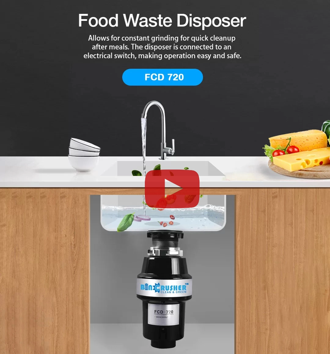Food waste disposers in india | kitchen waste disposal machine | Garbage disposers